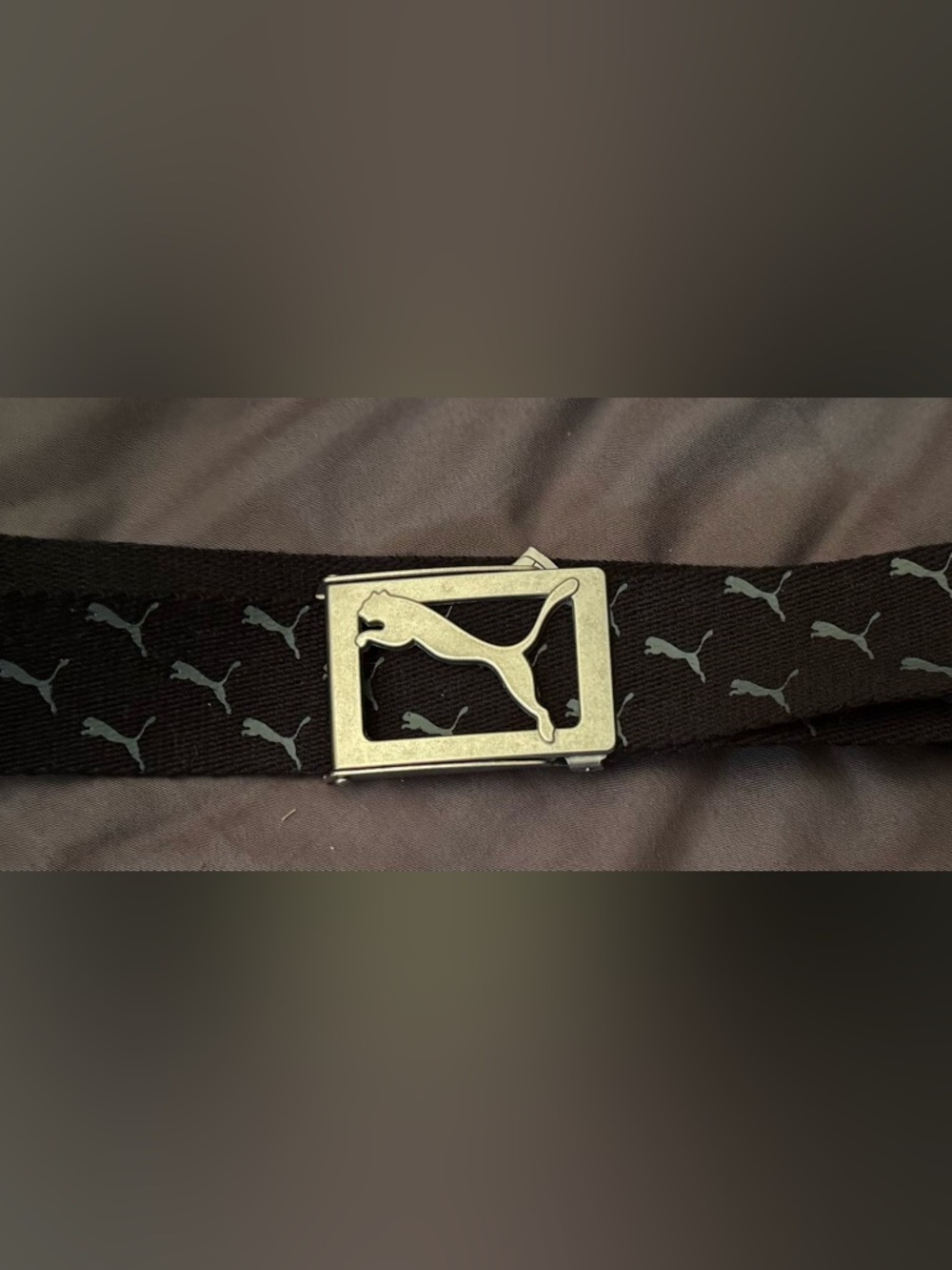 Puma Black Belt with Silver Buckle